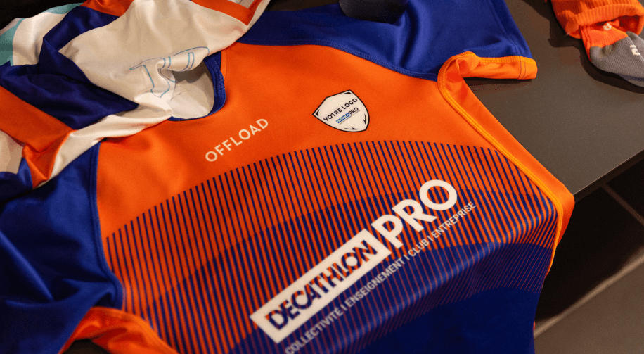 Maillot sport sublimé, marquage tout-over